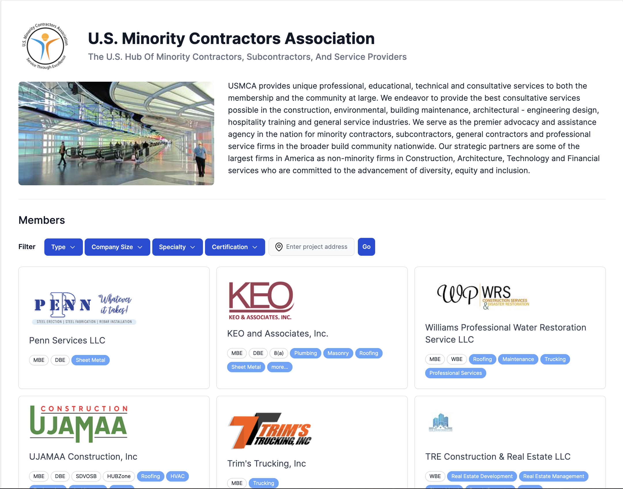 U.S. Minority Contractors Association Homepage